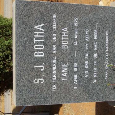BOTHA S. J. 1889-1975