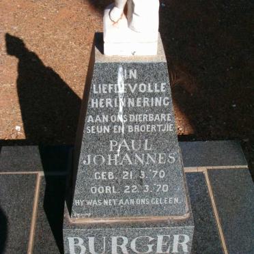 BURGER Paul Johannes 1970-1970