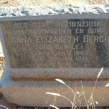 BERGH Anna Elizabeth nee EYSELE 1883-1951