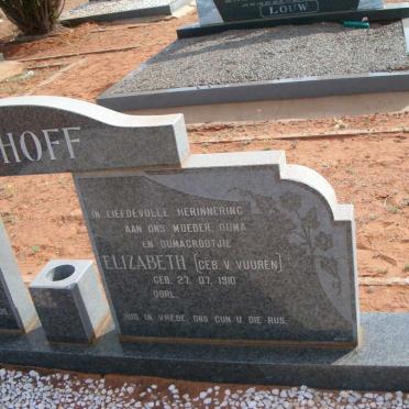 BOSHOFF ?? 19?? &amp; 1986 &amp; Elizabeth V. VUUREN 1910-