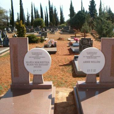 BEUKES Arrie Willem 1928-2002 &amp; Maria Magrietha BARNARD 1935-