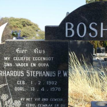 BOSHOFF Gerhardus Stephanus P.W. 1902-1978 &amp; Johanna Adriana 1914-1998 