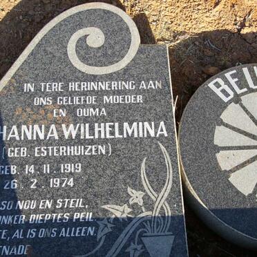 BEUKES Johanna Wilhelmina nee ESTERHUIZEN 1919-1974