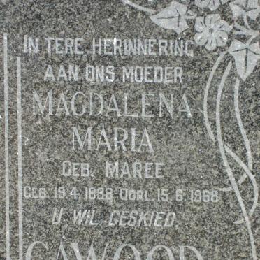 CAWOOD Magdalena Maria nee MAREE 1888-1968