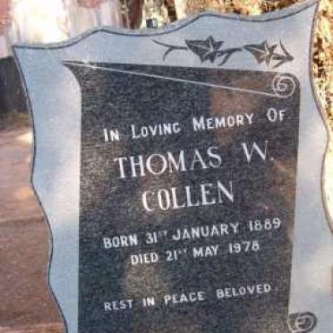 COLLEN Thomas W. 1889-1978
