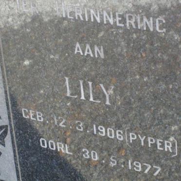 COETSEE Lily nee PYPER 1906-1977