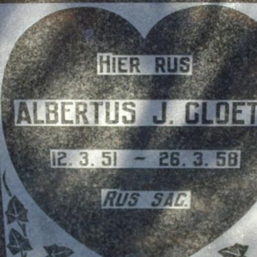 CLOETE Albertus J. 1951-1958