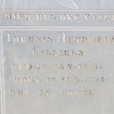 CILLIERS Theunis Hendrikus 1881-1931