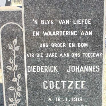 COETZEE Diederick Johannes 1919-1978