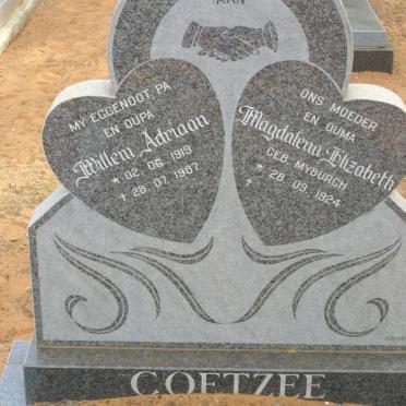 COETZEE Willem Adriaan 1919-1987 &amp; Magdalena Elizabeth MYBURGH 1924-