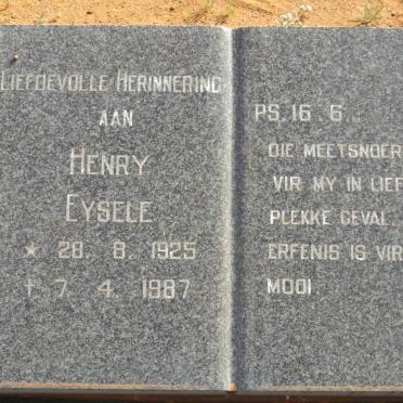 EYSELE Henry 1925-1987