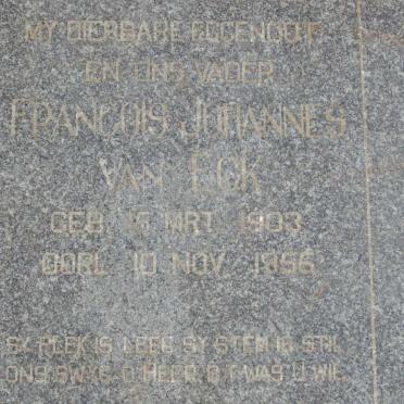 ECK Francois Johannes, van 1903-1956