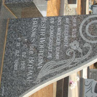 ERASMUS Gideon Jacobus Petrus 1912-1997 &amp; Hester Wouterina BOTHMA 1915-1989 