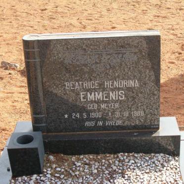 EMMENIS Beatrice Hendrina nee MEYER 1900-1980