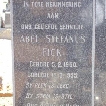 FICK Abel Stefanus 1950-1955