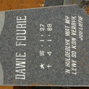 FOURIE Dawie 1927-1988