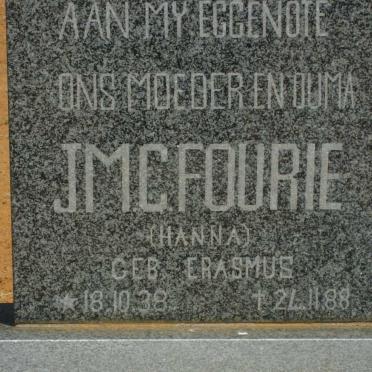 FOURIE J.M.C. neé ERASMUS 1938-1988