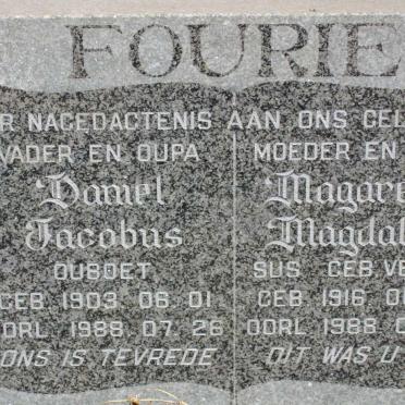 FOURIE Daniel Jacobus 1903-1988 &amp; Magaretha Magdalena VENTER 1916-1988