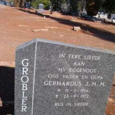 GROBLER Gerhardus J.M.M 1916-1972