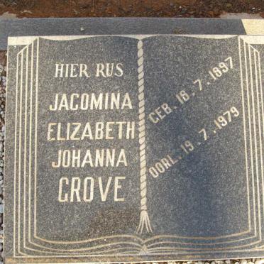 GROVE Jacomina Elizabeth Johanna 1897-1979