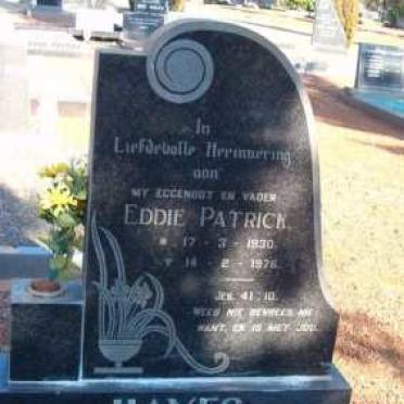 HAYES Eddie Patrick 1930-1976