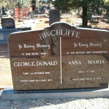 HINCHLIFFE George Donald 1909-1971 &amp; Anna Maria 1910-1976