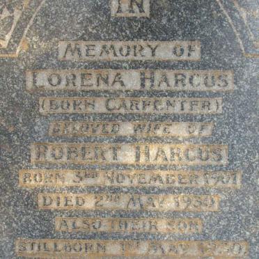 HARCUS Lorena nee CARPENTER 1901-1930 :: HARCUS Baby 1930-1930