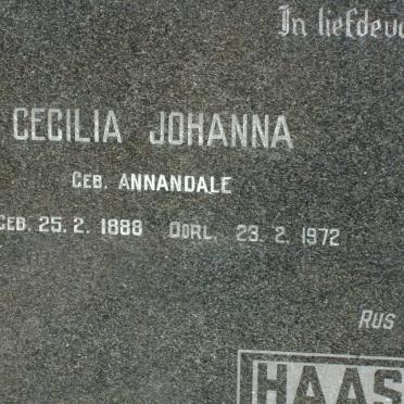 HAASBROEK Cecilia Johanna nee ANNANDALE 1888-1972