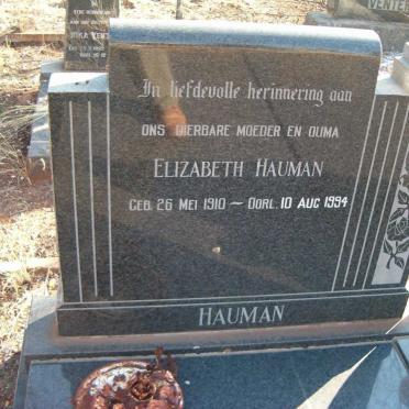 HAUMAN Louis 1902-1953 &amp; Elizabeth 1910-1994