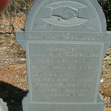 JOOSTE Susanna Magdalena nee BARNARDT 1879-1945