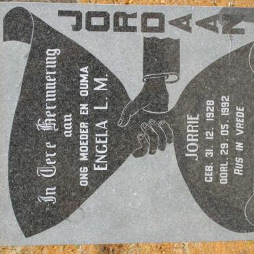 JORDAAN Engela L.M. 1928-1992