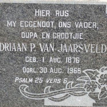 JAARSVELD Adriaan P., van 1876-1966