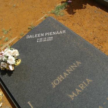 JORDAAN Johanna Maria 1914-1988 :: PIENAAR Daleen 1948-2007