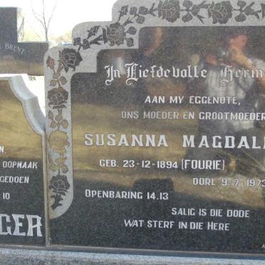 JAGER Willem Daniel, de 1893-1966 &amp; Susanna Magdalena FOURIE 1894-1973
