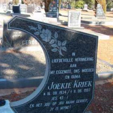 KRIEK Joekie 1934-1997