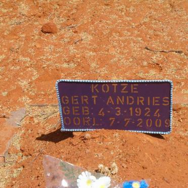 KOTZE  Gert Andries 1924-2009