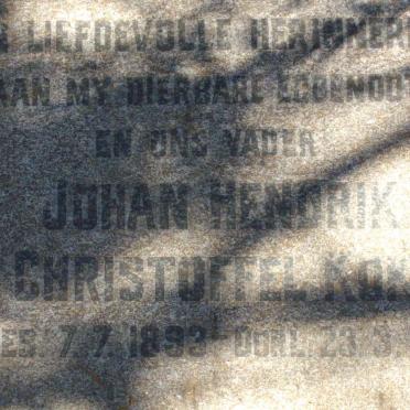KOK Johan Hendrik Christoffel 1893-1954