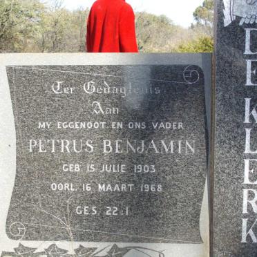 KLERK Petrus Benjamin, de 1903-1968