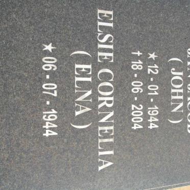 KLERK Jan Jacob, de 1944-2004 &amp; Elsie Cornelia 1944-