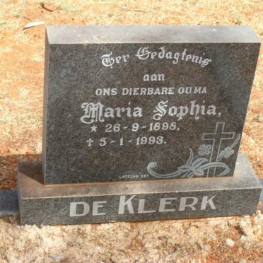 KLERK Maria Sophia, de 1898-1993