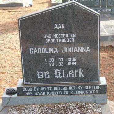 KLERK Carolina Johanna, de 1906-1994