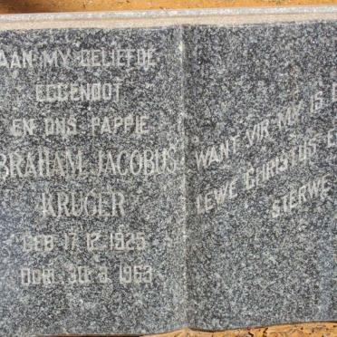 KRUGER Abraham Jacobus 1925-1963