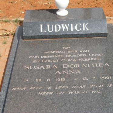 LUDWICK Susara Dorathea Anna 1915-2001