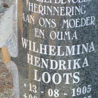 LOOTS Wilhelmina Hendrika 1905-1997