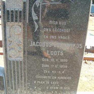 LOOTS Jacobus Lodewikus 1890-1956