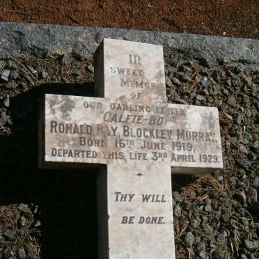 MURRAY Ronald Ray Blockley 1919-1929
