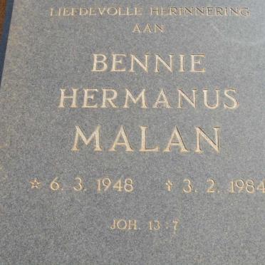 MALAN Bennie Hermanus 1948-1984