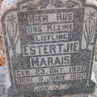 MARAIS Estertjie 1950-1952