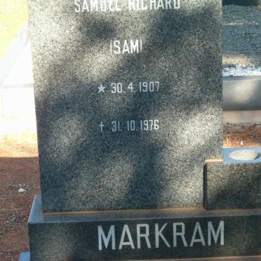 MARKRAM Samuel Richard 1907-1976