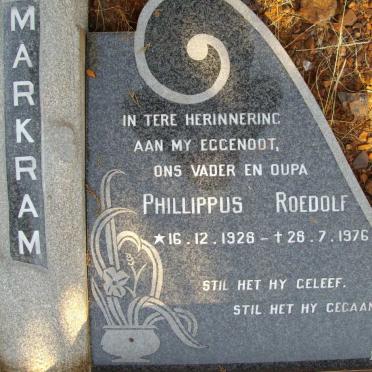 MARKRAM Phillippus Roedolf 1928-1976